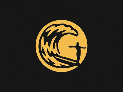 Surf design logo logomark logomarks longboard mark sun surf surfer surfing wave waves