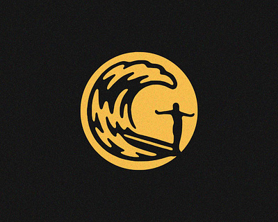 Surf design logo logomark logomarks longboard mark sun surf surfer surfing wave waves