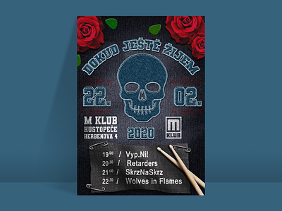 DJZ poster music festival collage festival festival poster jeans music photoshop poster punk rock and roll rose skull