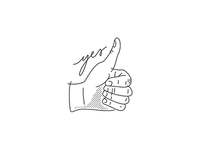 Thumbs Up hand illustration thumbs up yep yes