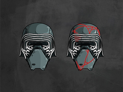 Kylo Ren boba fett character darth vader deathtrooper design graphic helmet illustration imperial jedi kylo ren lightsaber outline sith space star wars stormtrooper