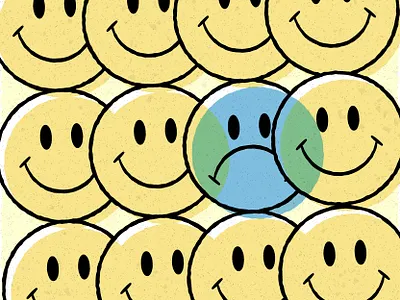 smile more branding depression design grunge illustration mentalhealth more retro smile smiley smiley face vector