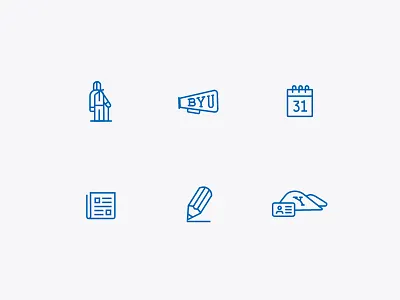 BYU icons byu design icons ui ux vector
