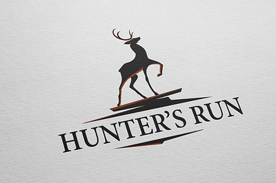 Hunter's Run community creative deer design graphic design hunter illustrator logo logodesign run