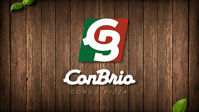 ConBrio Conus Pizza branding cone conus creative design food graphic design illustrator logo pizza pizza log pizza logo type typography