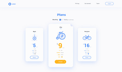 pricing plan design desktop illustration minimal ui ux vector web webdesign website