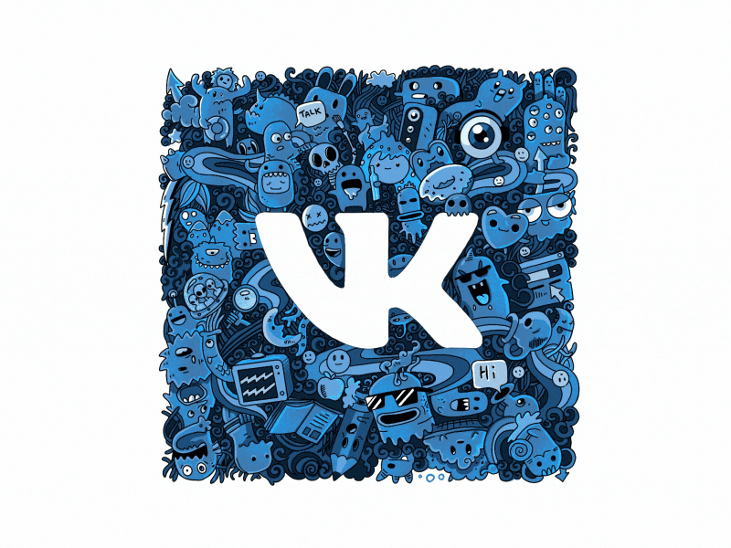 Vk doodle animate drawing art doodle doodleart doodles illustration illustrations logodesign logos monster procreate socialmedia vk vkontakte