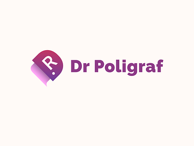 Logo concept #3 - Dr Poligraf branding clean concept design dr dtp flat gradient logo logo design logotype poland poligraf polska printer printers simple vector