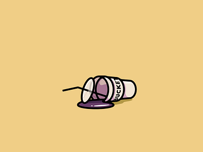 Fuck it Bucket bigandwide cup design gas station icon minimal parks and rec pawnee purple drink slurpee