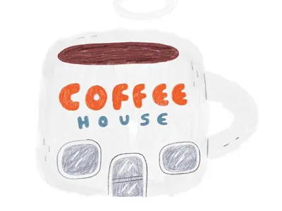 Coffee house coffee coffeehouse house illustration kidlit kidsbooks