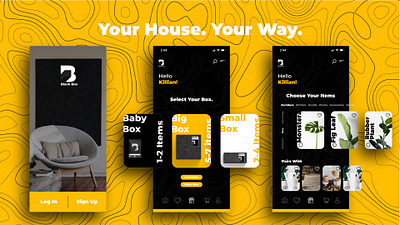 Black Box App black box branding design furniture app phone ui