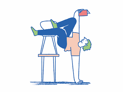 Read a book. N1 character book illustration