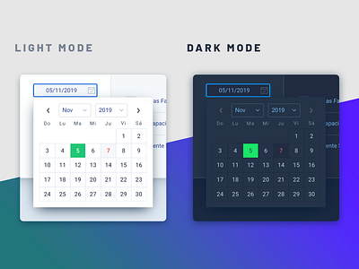 Contador Version 3.0 - Date Picker app application darkmode datepicker feature uidesign uxdesign webapp