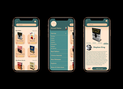 The Bookshelf mobile app design ui ux design uiux