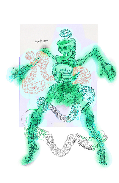 Gummy Dumby Skeleton art character design character series graphic arts illustration process wip