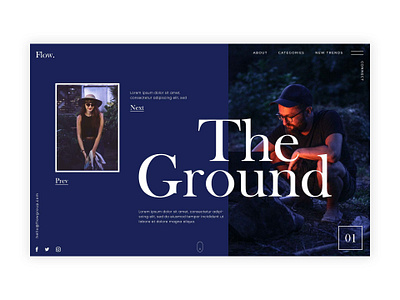 The Ground branding design flat typography ui ux web website website design