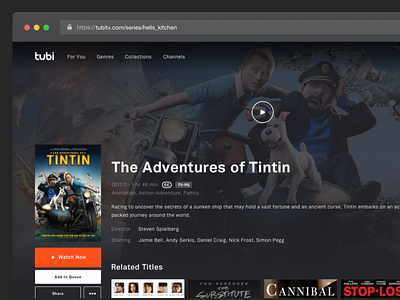 Tubi Title Details details movie movie app player