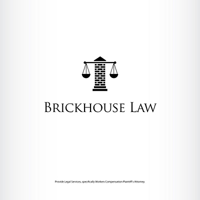 Law logo design branding brick design house icon illustration judge law law firm lawyer logo scale typography vector