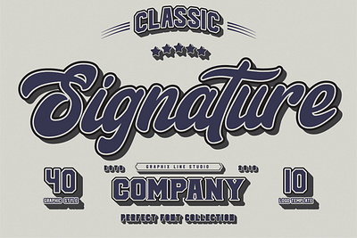 Signature Script Trio Font animation branding design illustration illustrator lettering logo minimal type typography vector