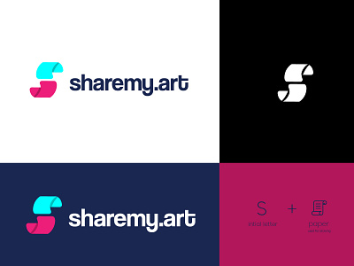 sharemy.art logo art artist branding dailylogochallenge day4 design logo logo design logodesign logotype paper paperlogo sandpaper share slogo thirtylogos