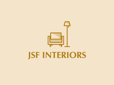 Interiors logo brand identity branding branding design clean furniture furniture shop furniture store gold icon illustrator interior design interior designer logo logo design logodesign minimal minimalist logo simple vector warm