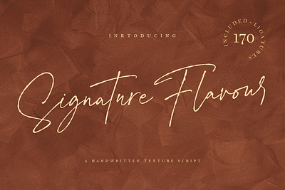 Signature Flavour Handwritten Font animation branding design illustration illustrator lettering logo minimal type web