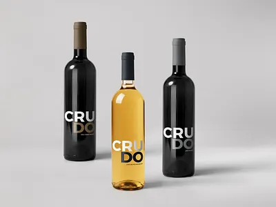 CRUDO Wine Labels graphicdesign logo packaging typography
