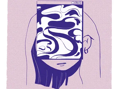 everything you see online is true character design drawing experiment icons illustration inspiration internet online procreate procreateapp progress simple sketch style wip