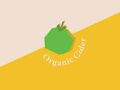 Organic Cider Concept apple cider cutout flat illustration logo vector
