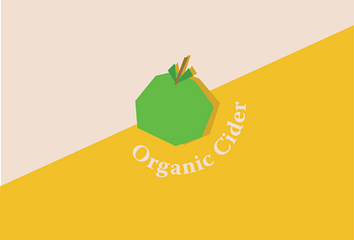 Organic Cider Concept apple cider cutout flat illustration logo vector