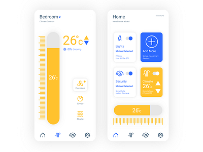 Nuva Smart Home UI Design creative design flat design graphic design illustration minimalist typography ui ux vector