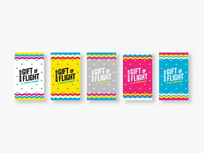 Gift of Flight Christmas Passes 2017 branding colour design flat logo pattern vector xmas