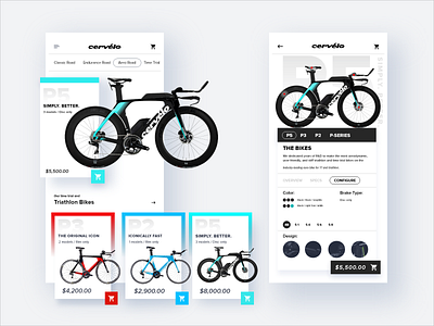 Cervelo Bike App adobe photoshop adobe xd app app design bike clean concept creative cycle design dribbble ios mobile mobile app design mobile ui mordern ui ui ux ui design