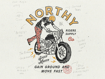 Northy ID apparel badge design bike boobers clothing custom deus deus ex machina motorcycle tees design