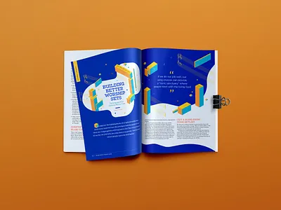 Worship Article Illustration block church design editorial editorial illustration illustration iso layout music worship