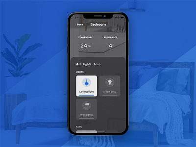 Smart Home - Bedroom appdesign daily 100 dailychallenge dailyui021 dailyuichallange design iosdesign ui uidesign