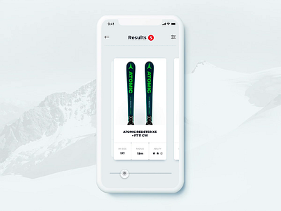 Ski app adobexd animation application carousel concept app design e commerce app eshop mobile app mobile design sport store ui ux