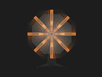 FAN - Exploring Forms design designs dribble exploration flat geometric graphicdesign illustration illustrator inspiration orange student