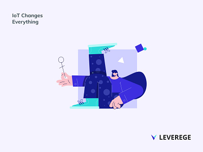 Leverege Illustration clean design illustration ios iot iot development landingpage ui website