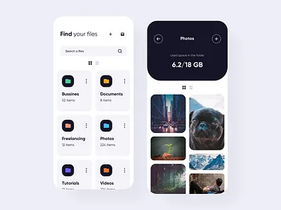 Files Managment App app application clean clean ui cloud cloud app design files interface ios minimalist mobile mobile ui private simple ui uidesign uiux ux uxdesign