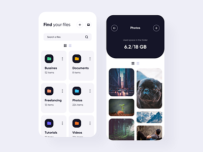 Files Managment App app application clean clean ui cloud cloud app design files interface ios minimalist mobile mobile ui private simple ui uidesign uiux ux uxdesign