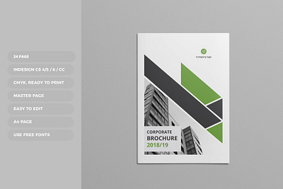 Corporate Brochure branding brochure business catalogue clean corporate corporate design download elegant free magazine modern portfolio template