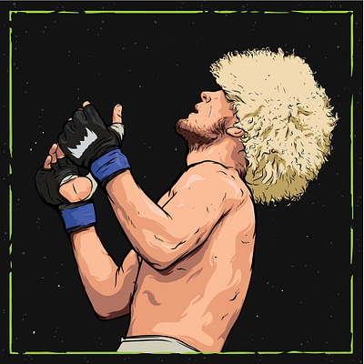 EAGLE drawing eagle illustration khabib nurmagomedov ufc vector иллюстрация