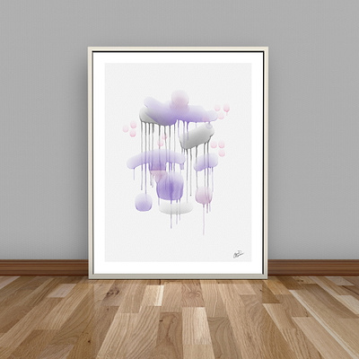 Rainy Theme 17 aquarelle decor framed interior minimalism new new year rain rainbow smudges wallpaper watercolor