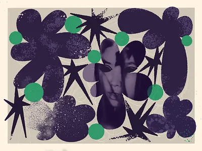 Shapes play abstract circle color experiment exploration face friday fun girl green mood organic party purple shapes splash star texture texture brushes weird