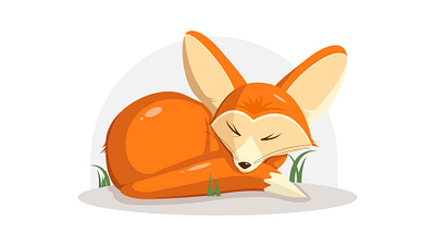 Little cute fox animal character design fox illustration vector