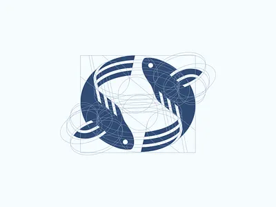 Fish geometric animal design fish food geometry icon illustration line logo mark minimalism