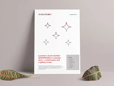 Showroom - Key Visual concept store corporate identity elegant icons key visual key visual kv poster showroom stars subtle
