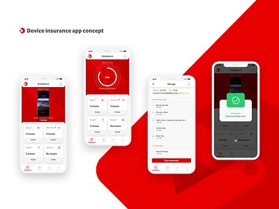 Device Insurance app concept card concept dashboard ui graphs insurance ios success tab bar ui ux