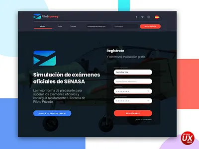 Pilot Survey Web SENASA design designux landing login page pilot surveys ui ux webdesign